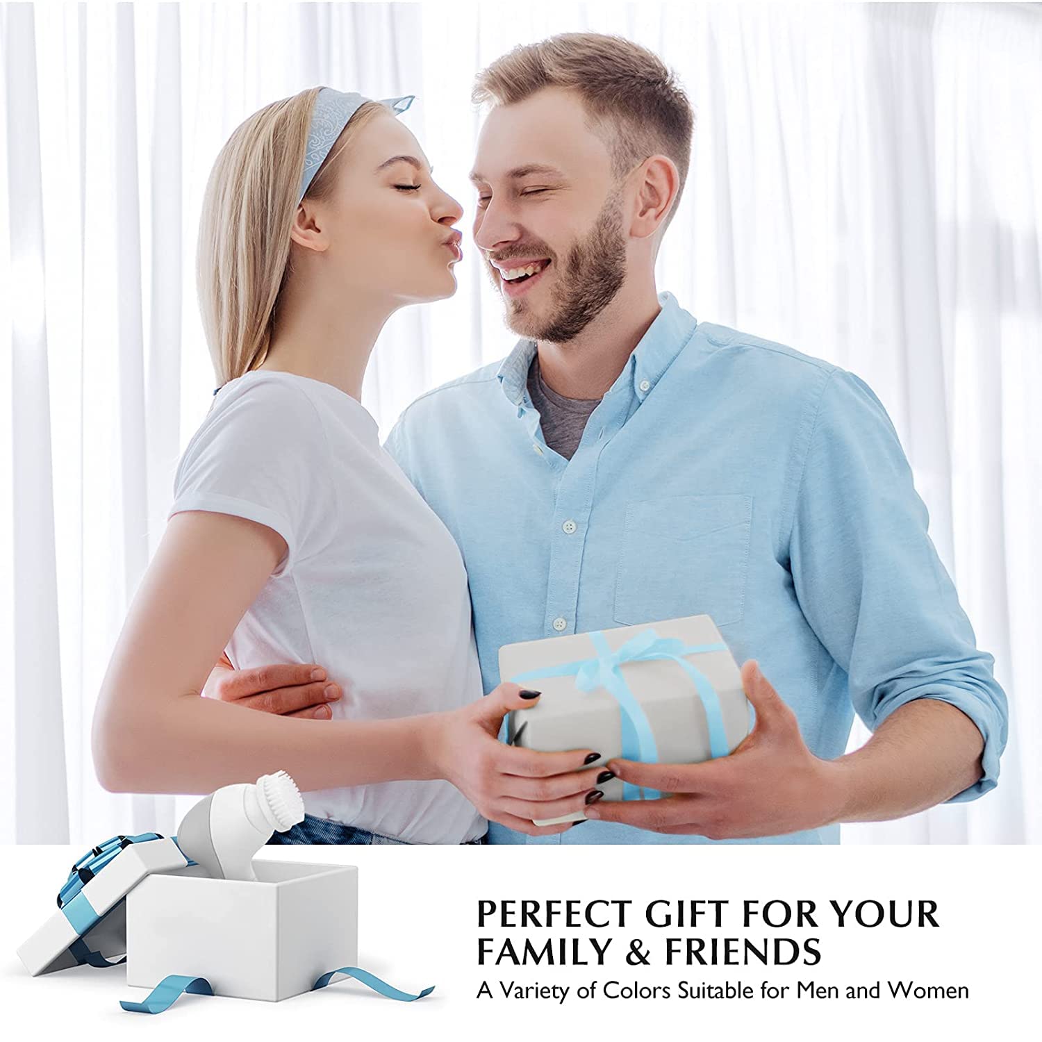 Facial Cleansing Brush Face Scrubber: COSLUS 7in1 JBK-D Electric Exfoliating Spin Cleanser Device Waterproof Deep Cleaning Exfoliation Rotating Spa Machine - Electronic Acne Skin Wash Spinning System - Image 8